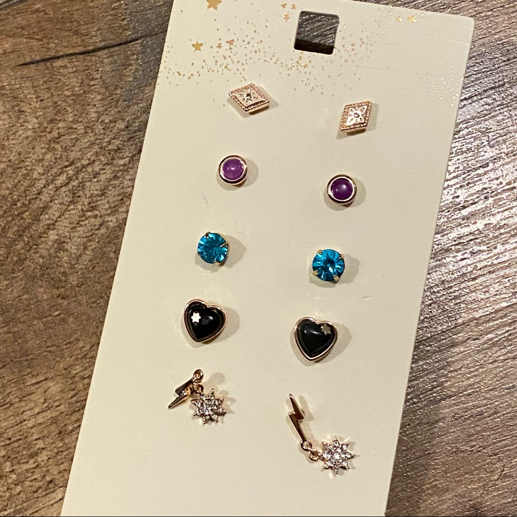 Nwt 5 Pair Stud Earring Pack